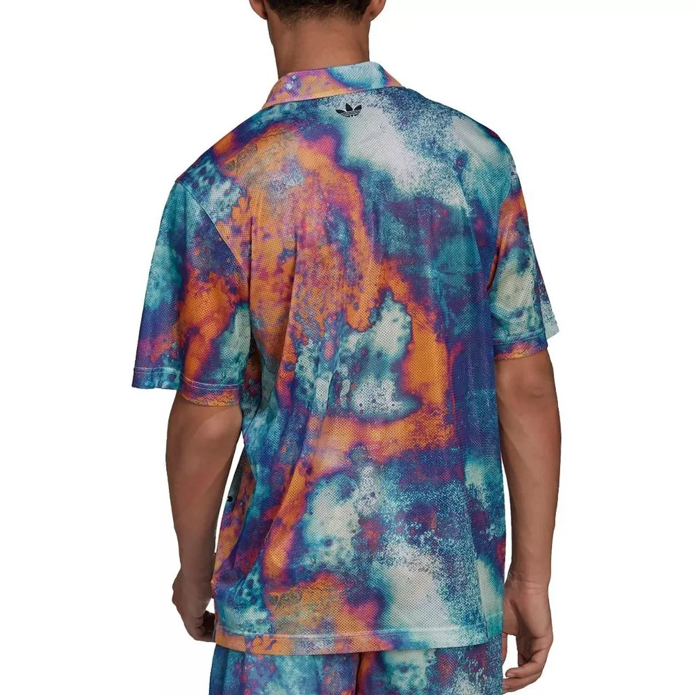 NWT adidas Originals Men's Allover Print Mesh Shirt - Picture 2 of 6